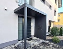 Gutta Rechteckvordach BS Plus XL 250 Sondermaß mit Pfosten, Seitenteil & Briefkasten (neues Modell)