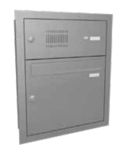 Gutta Rechteckvordach BS Plus 200 Sondermaß inkl. Seitenteil und Briefkasten (neues Modell)