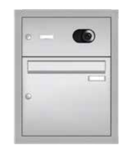 Gutta Rechteckvordach BS Plus 200 Sondermaß inkl. Seitenteil und Briefkasten (neues Modell)