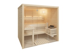 Infraworld Sauna Solido Glas Complete 167 - 40 mm Multifunktionssauna inkl. 5-teiligem gratis Zubehörset