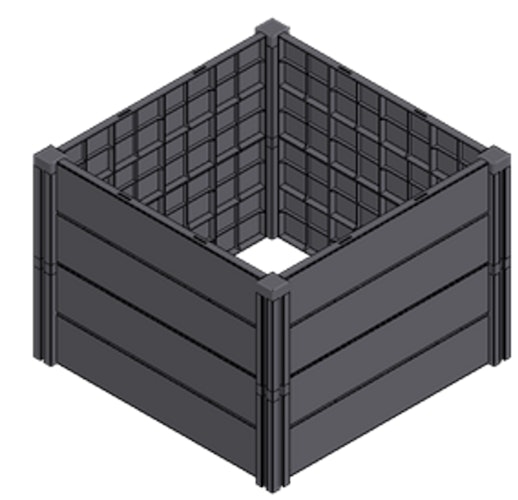 KHW Hochbeet Demeter Größe M - B 82 x T 82 x H 61 cm - 336 l Bild