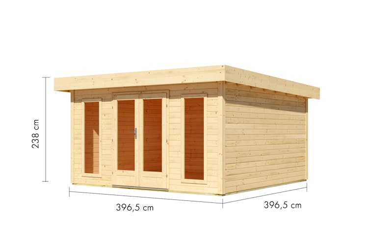 Karibu Gartenhaus North - 38 mm mit erhöhter Schneelast (300 kg/m²)