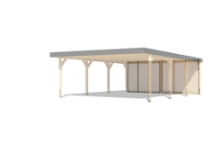 Karibu Lamellen Rückwand für Leimholz Doppelcarport 540 x 200 cmZubehörbild