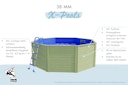 Vorschaubild Karibu Pool Modell X0 350 x 350 cm - kesseldruckimprägniert mit Metallecke inkl. gratis Pool-Pflegeset