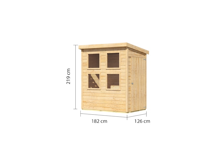 Karibu Gartenhaus Anzuchthaus Fana - 14 mm