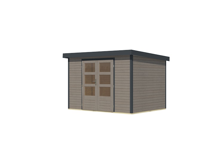 Karibu Metall-Holzgartenhaus Hybridhaus Jupiter A/B/C/D - 19 mm/0,5 mm