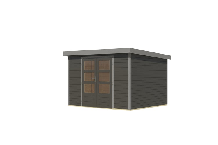 Karibu Metall-Holzgartenhaus Hybridhaus Jupiter A/B/C/D - 19 mm/0,5 mm