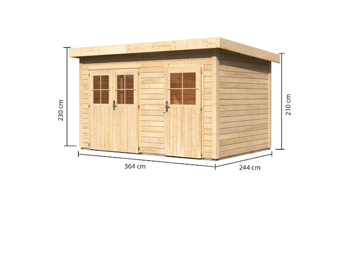 Karibu Woodfeeling Gartenhaus Tintrup - 28 mm inkl. gratis Innenraum-Pflegebox im Wert von 99€ Bild