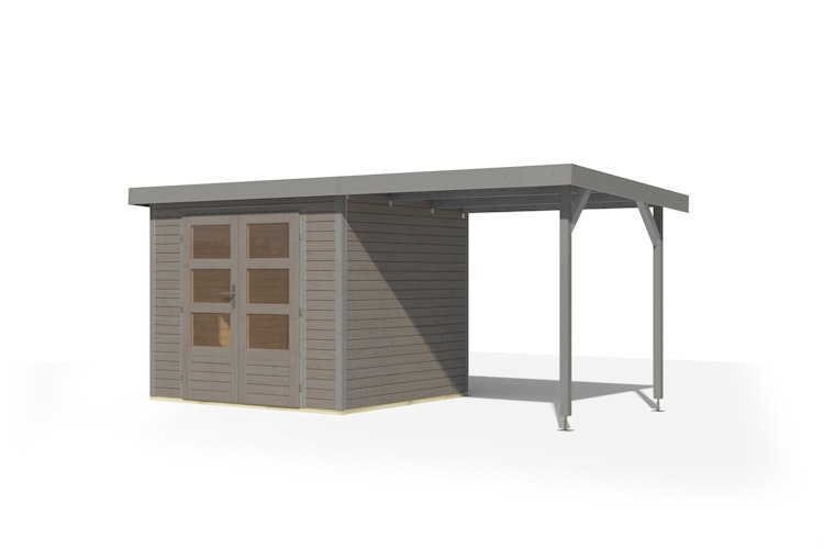 Karibu Metall-Holzgartenhaus Hybridhaus Jupiter A/B/C/D - 19 mm/0,5 mm