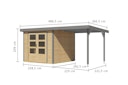 Vorschaubild Karibu Metall-Holzgartenhaus Hybridhaus Jupiter A/B/C/D - 19 mm/0,5 mm