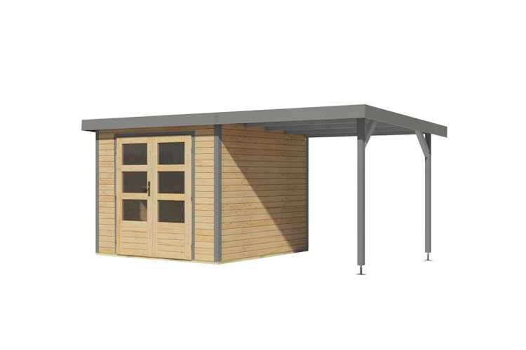 Karibu Metall-Holzgartenhaus Hybridhaus Jupiter A/B/C/D - 19 mm/0,5 mm
