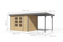 Vorschaubild Karibu Metall-Holzgartenhaus Hybridhaus Jupiter A/B/C/D - 19 mm/0,5 mm