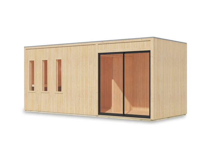 Karibu Design Saunahaus Monterey Blackline - 73 mm