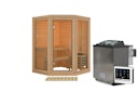 Vorschaubild Karibu Sauna Yuma - Massivholzsauna mit Eckeinstieg 38 mm