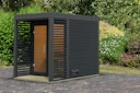 Vorschaubild Karibu Saunahaus Ares 1 - Hybridhaus mit Metallrahmen - 38 mm