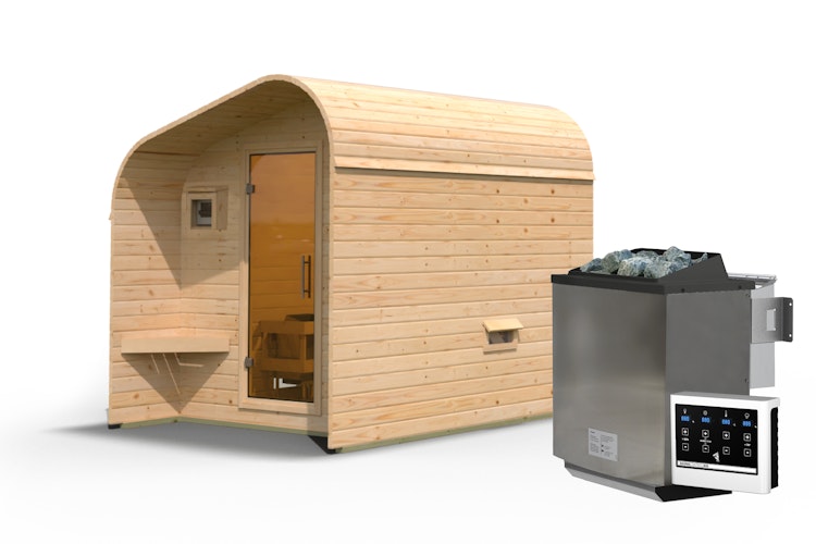 Karibu Gartensauna/Saunafass Fasshaus 2 asymmetrisch