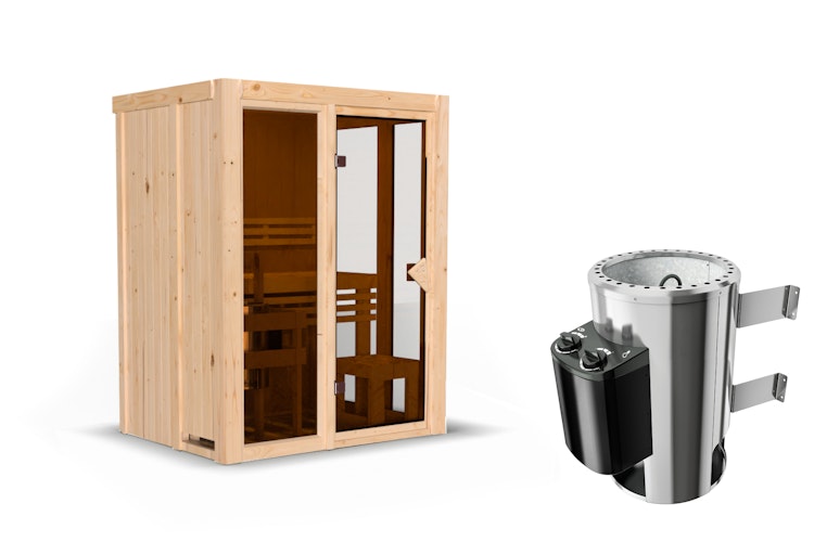 Karibu Sauna Irava 1 - 68 mm Systemsauna - 230 Volt Plug & Play