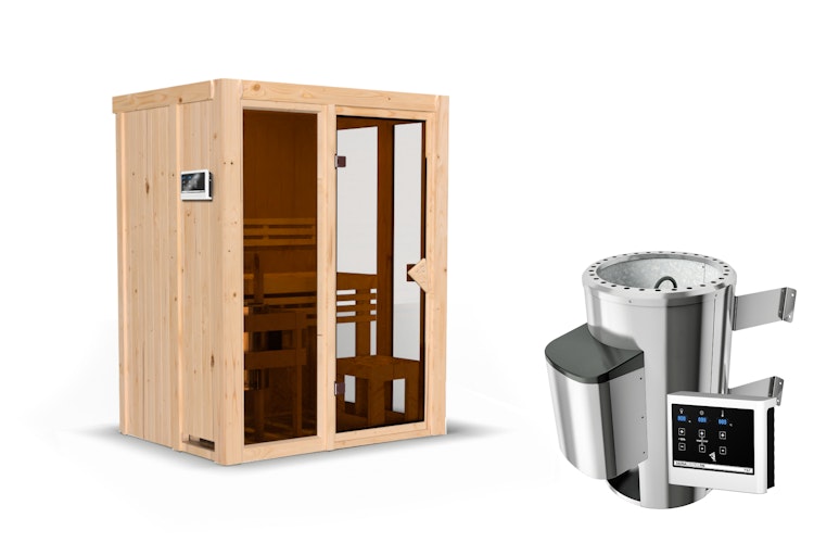 Karibu Sauna Indira 1 - 68 mm Systemsauna - 230 Volt Plug & Play Aktionsangebot Bild