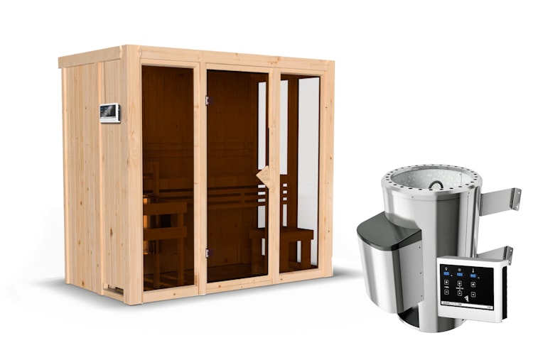 Karibu Sauna Irava 2 - 68 mm Systemsauna - 230 Volt Plug & Play