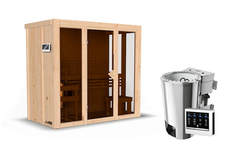 Karibu Sauna Irava 2 - 68 mm Systemsauna - 230 Volt Plug & Play