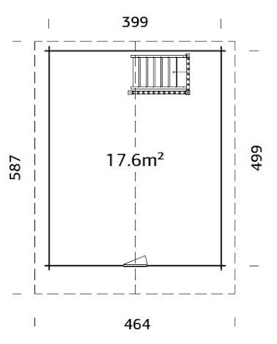 Palmako Ferienhaus Kendra 18,4 m² - 70 mm