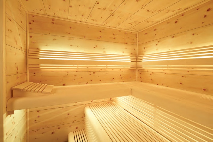 Infraworld LED-Rückenlehnenbeleuchtung Lumia für Sauna Solido Glas Complete / Solido Complete 209 Ecke Bild