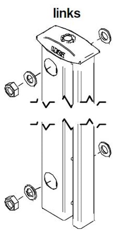 LEGI-Vario Zaunanschlusspfosten links M16 fit R+K