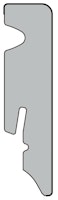 KWG  L-2220 Silbereiche grau Designervinyl-Steckfußleiste 220x5,8x1,5 cm MDF