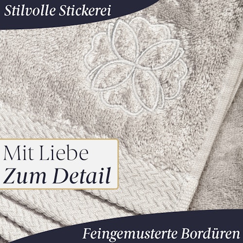 Liebenstein Handtuch Set 2 x Duschtuch 70 x 140 cm & 2 x Handtuch 50 x 100 cm - 550 g/m² Bild