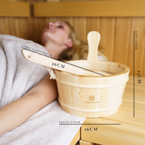 Liebenstein Sauna Eimer mit Kelle (4L)