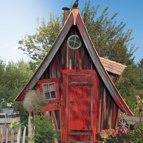 Gartenhaus Lieblingsplatz Langversion Hexenhaus mit Vollausstattung