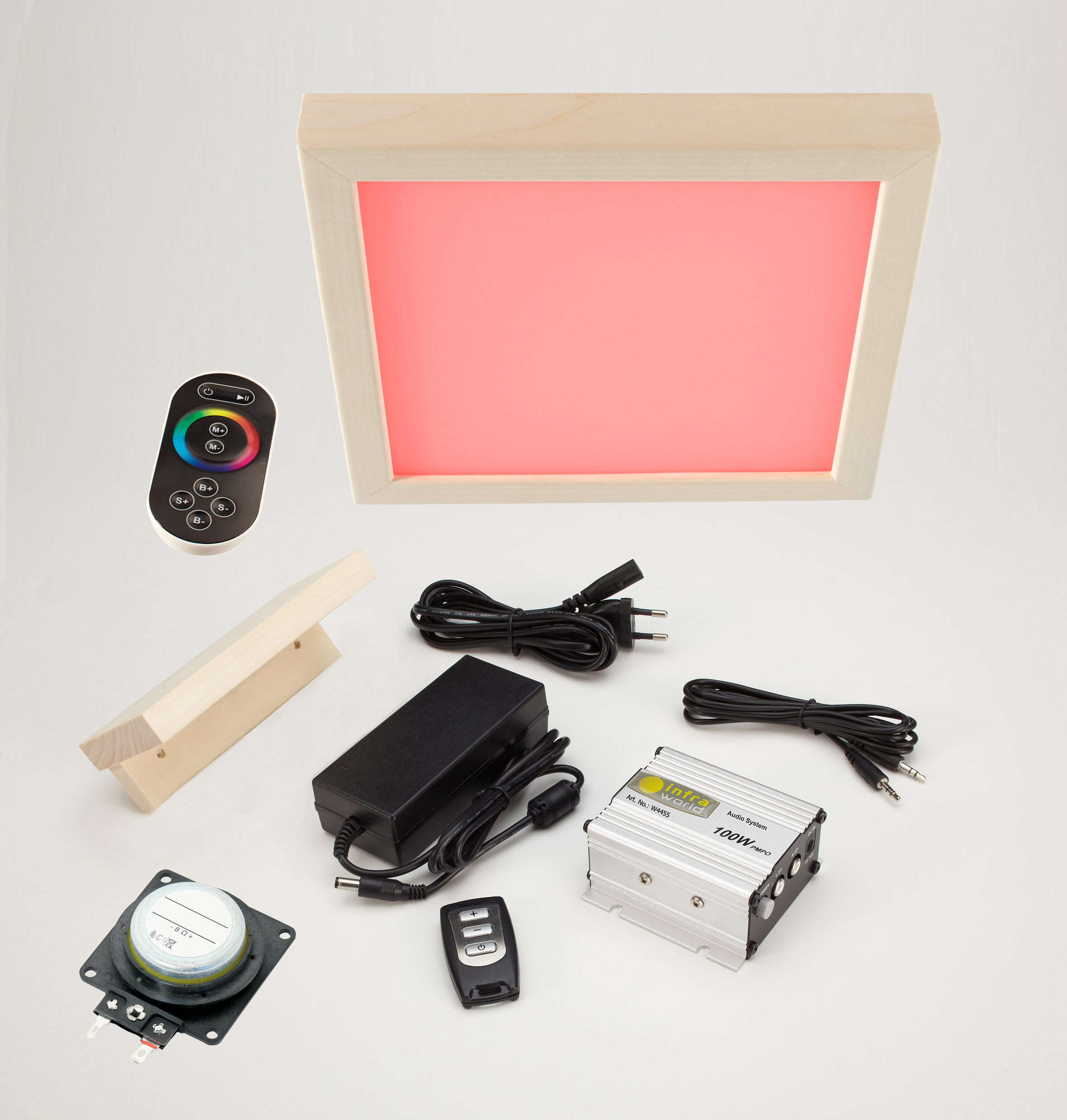 Vorschaubild Galerie Infraworld Set - LED Farblicht Sion 1A, Audiosystem, Lautsprecher Slim