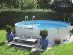 myPOOL Swimming Pool Poolset Premium Rund mit Sandfilteranlage - weiß