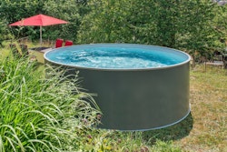 myPOOL Swimming Pool Poolset Premium Rund mit Sandfilteranlage - anthrazit