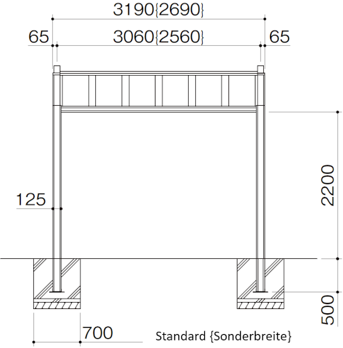 Ximax Carport My-Port 7 Typ 60 511 x 319 cm Bild