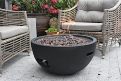 Gardenforma Gas Feuerstelle Jefferson Beton-Optik schwarz