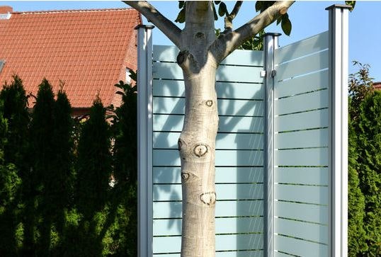 OSMO Glasscheibe Blockstreifen Cremeweiß 89 x 178 cm
