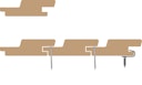 Vorschaubild OSMO Fassade Rautenprofil BLACK STRIPE Kanadische Lärche Sortierung Top - 27 x 96 mm VE 4 Stk.