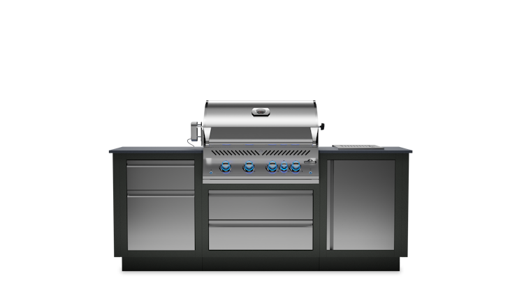 Napoleon Outdoor Küche OASIS 105 inkl. Gas-Einbaugrill der Serie 700 und Einbau Sizzle Zone