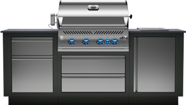 Napoleon Outdoor Küche OASIS 105 inkl. Gas-Einbaugrill der Serie 700 und Einbau Sizzle Zone