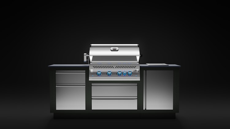 Napoleon Outdoor Küche OASIS 105 inkl. Gas-Einbaugrill der Serie 700 und Einbau Sizzle Zone