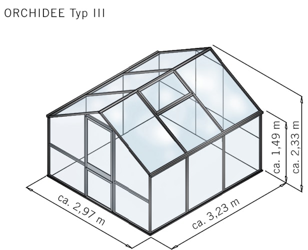 KGT Gewächshaus Orchidee Typ III