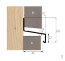Vorschaubild OSMO Fassade Übergangsprofil 2  - 45 x 59 x 3000 mm