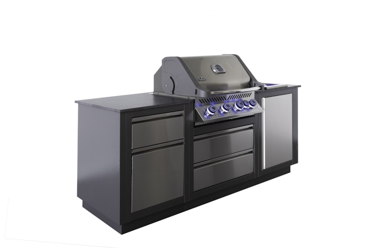 Napoleon Outdoor Küche OASIS 105 inkl. Gas-Einbaugrill Prestige 500 mit Sizzle Zone