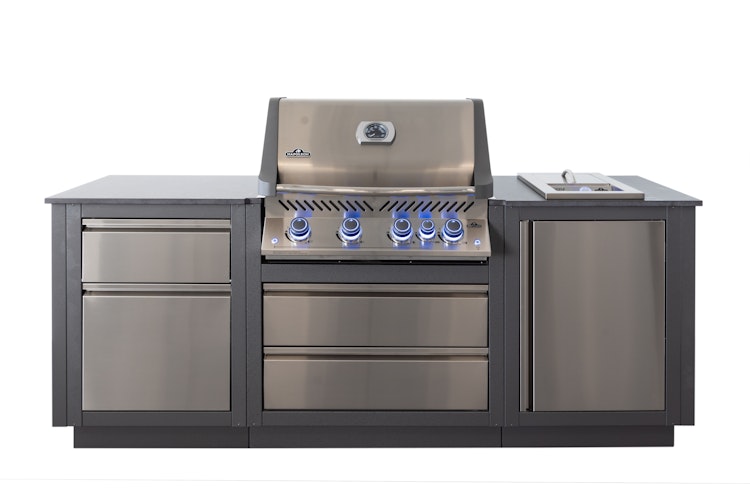 Napoleon Outdoor Küche OASIS 105 inkl. Gas-Einbaugrill Prestige 500 mit Sizzle Zone