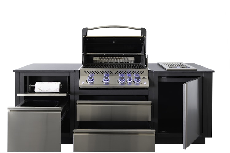 Napoleon Outdoor Küche OASIS 105 inkl. Gas-Einbaugrill Prestige 500 mit Sizzle Zone