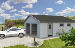 Palmako Nordic+ Gartenhaus/Garage Andre ohne Sektionaltor - 44,7 m² - 160 mm