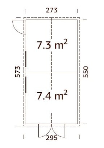 Palmako Gerätehaus Dan 14,7 m² - 16 mm Bild