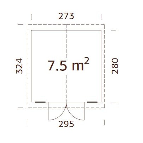 Palmako Gerätehaus Dan 7,5 m² - 16 mm