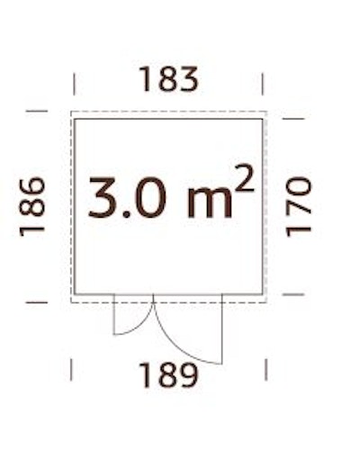 Palmako Gerätehaus Leif 3,0 m² - 16 mm Bild